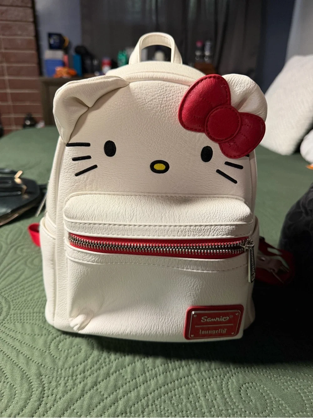 Hello Kitty Loungefly Mini Backpack with Red Bow Accent
